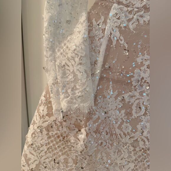 NWOT BRONX AND BANCO Isabella Long Sleeve Mini Dress in White - Picture 9 of 16